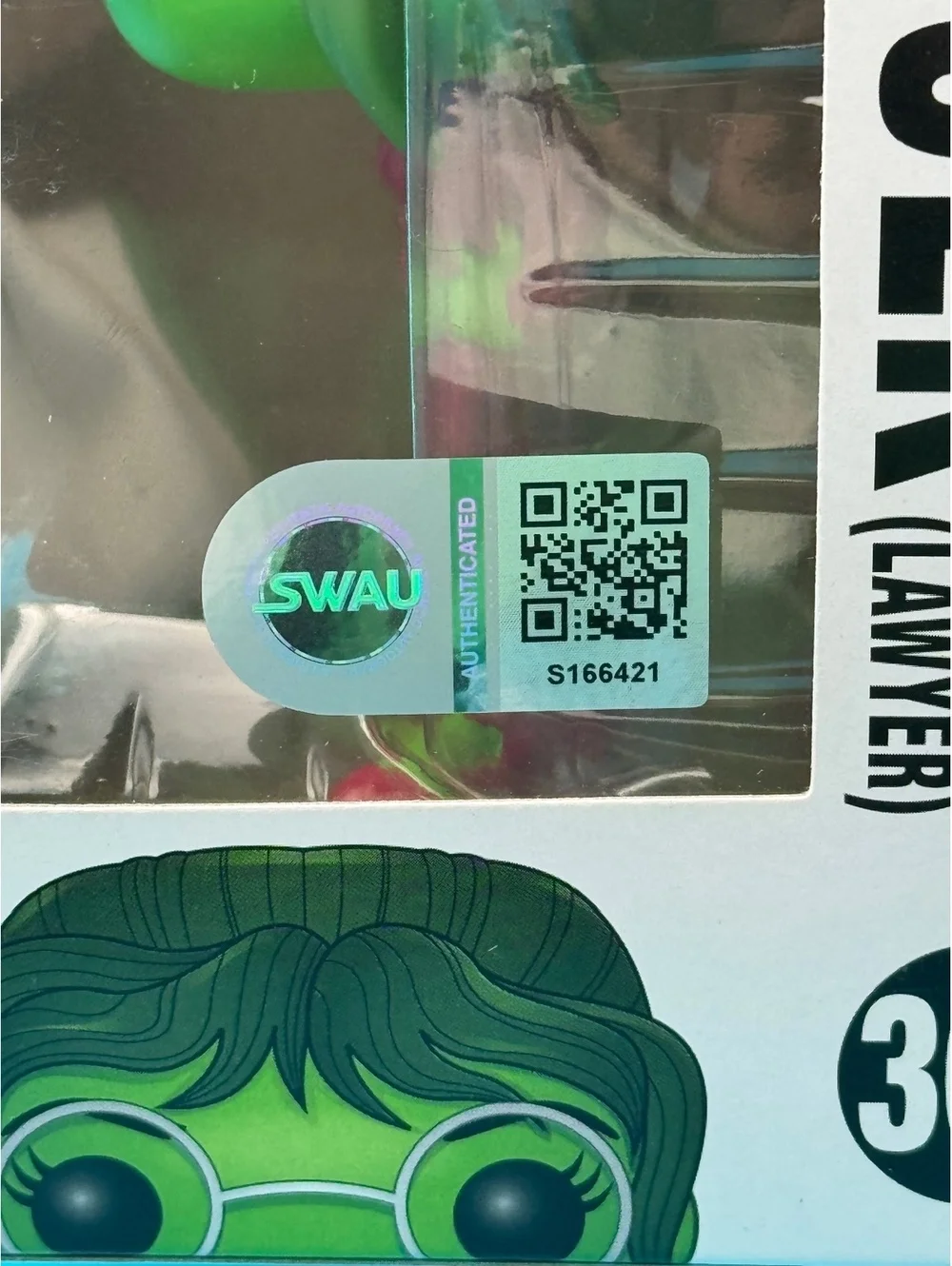 Titiana Maslany Signed Marvel She-Hulk Lawyer ECCC Funko pop 301 with SWAU COA